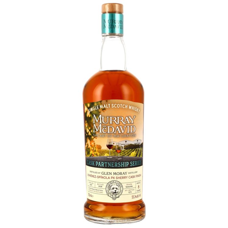 Glen Moray 2017/2026 - 8 Jahre PX Sherry Cask Finish - Cask Partnership Series Murray McDavid